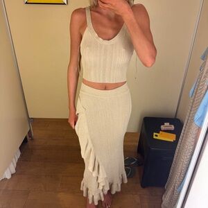 House of Harlow 1960 Cream Skirt Set